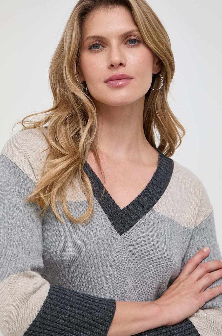 Marella pulover din amestec de casmir culoarea bej, light