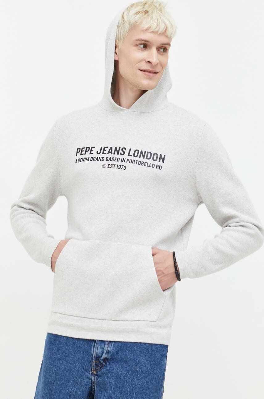 Pepe Jeans pulover din amestec de lana barbati, culoarea gri, light