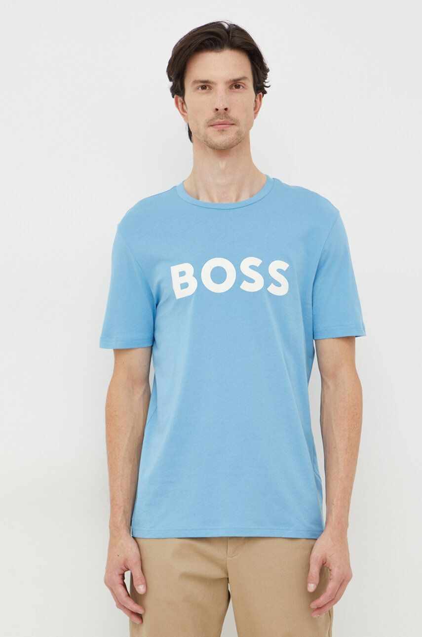 BOSS tricou din bumbac BOSS CASUAL cu imprimeu