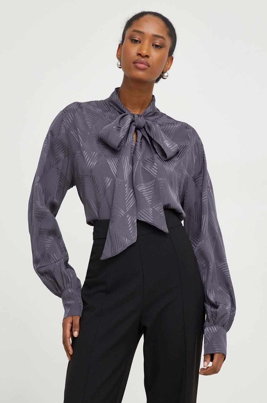 Answear Lab bluza femei, culoarea gri, modelator