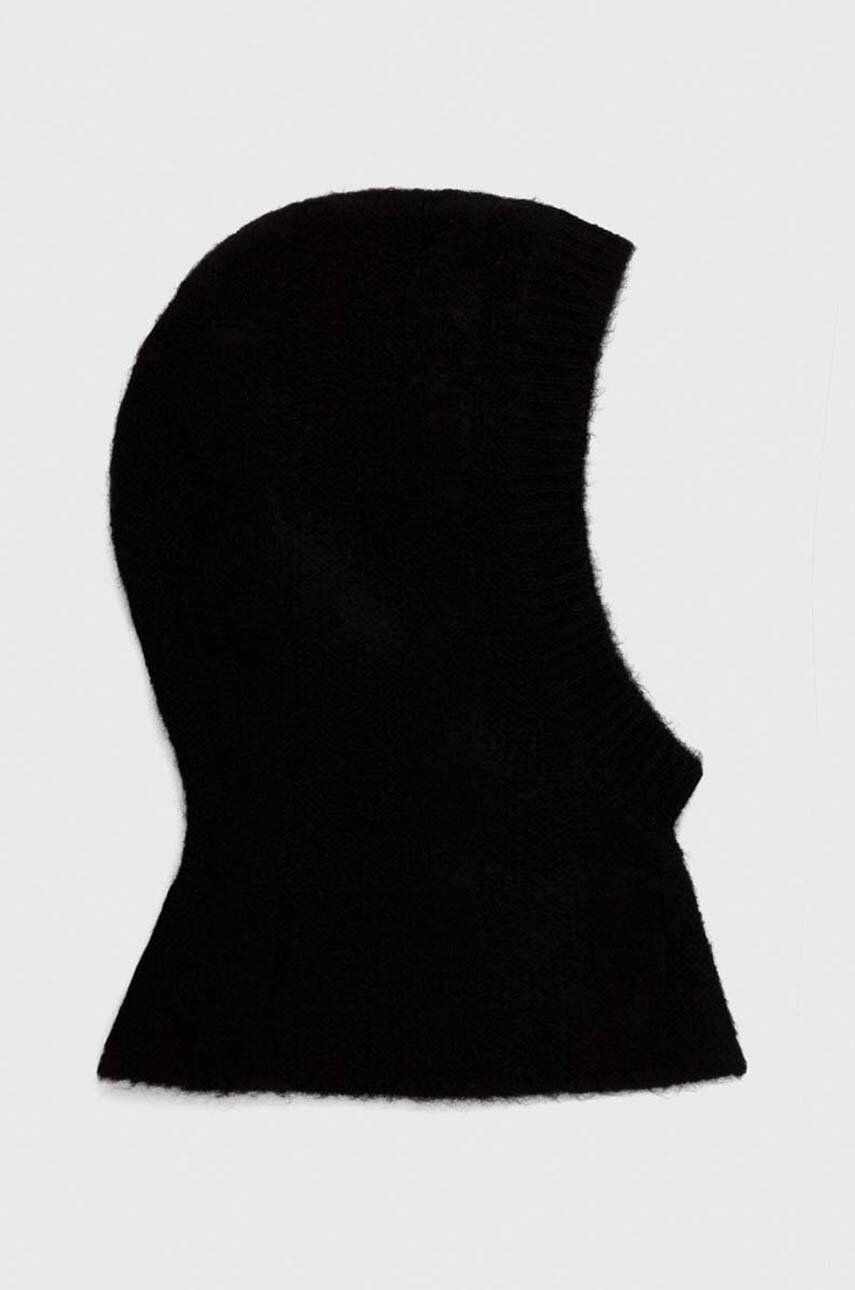 Sisley cagula din amestec de lana culoarea negru