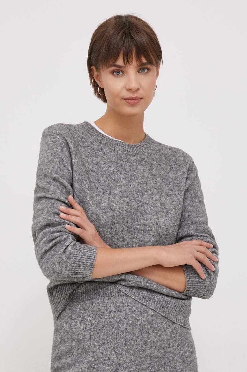 United Colors of Benetton pulover din amestec de lana femei, culoarea gri