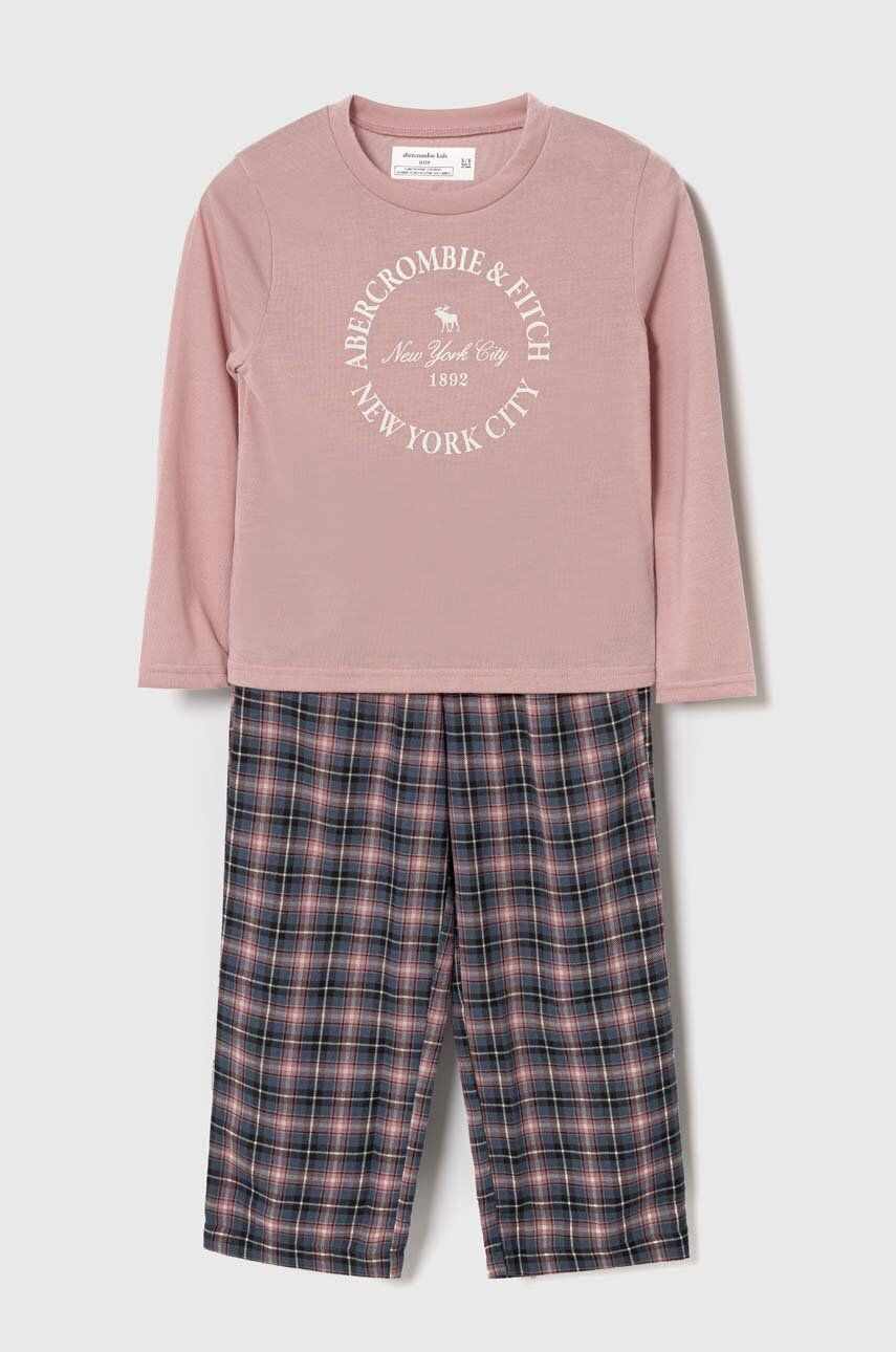 Abercrombie & Fitch pijama copii culoarea rosu, modelator