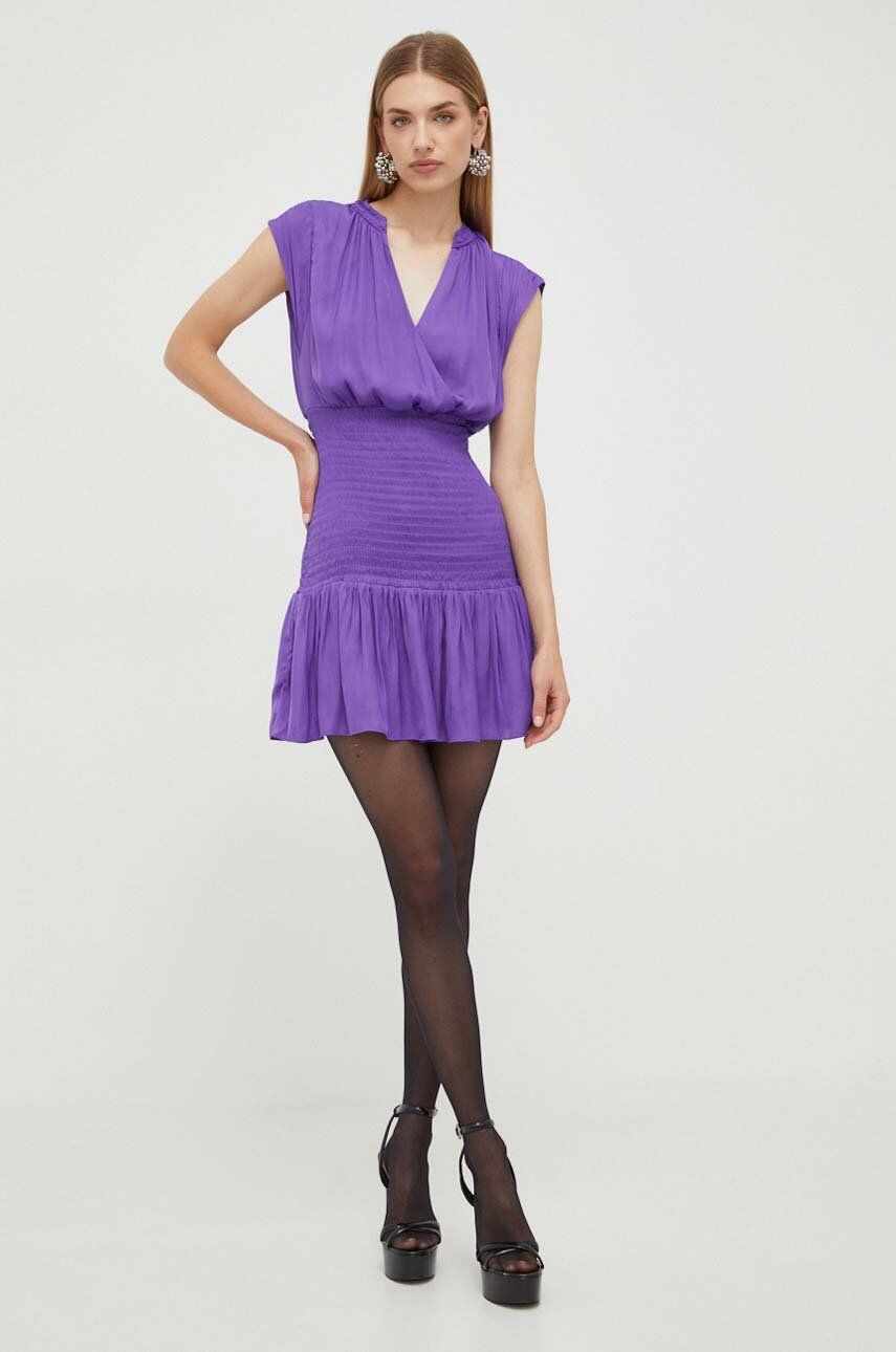 Morgan rochie culoarea violet, mini, mulata