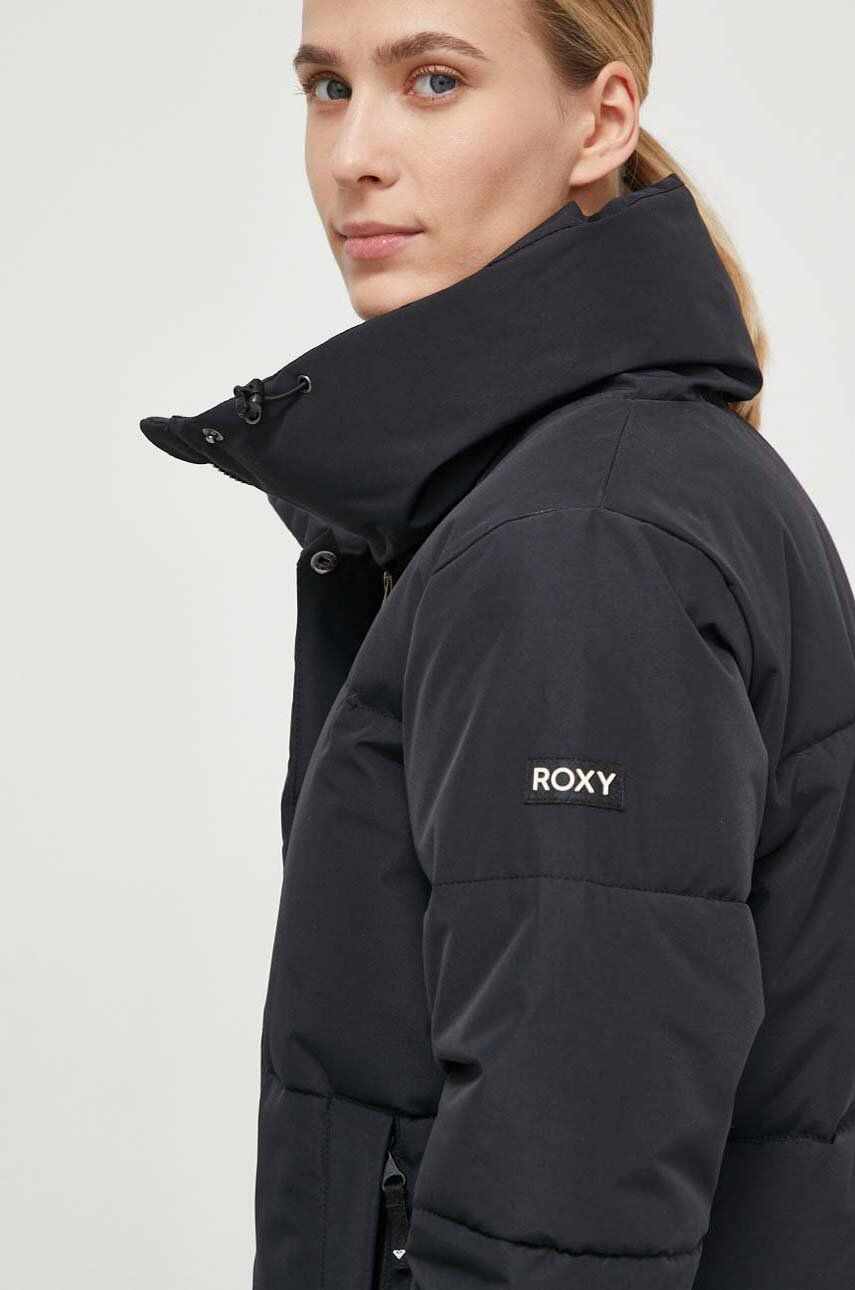 Roxy geaca femei, culoarea negru, de iarna