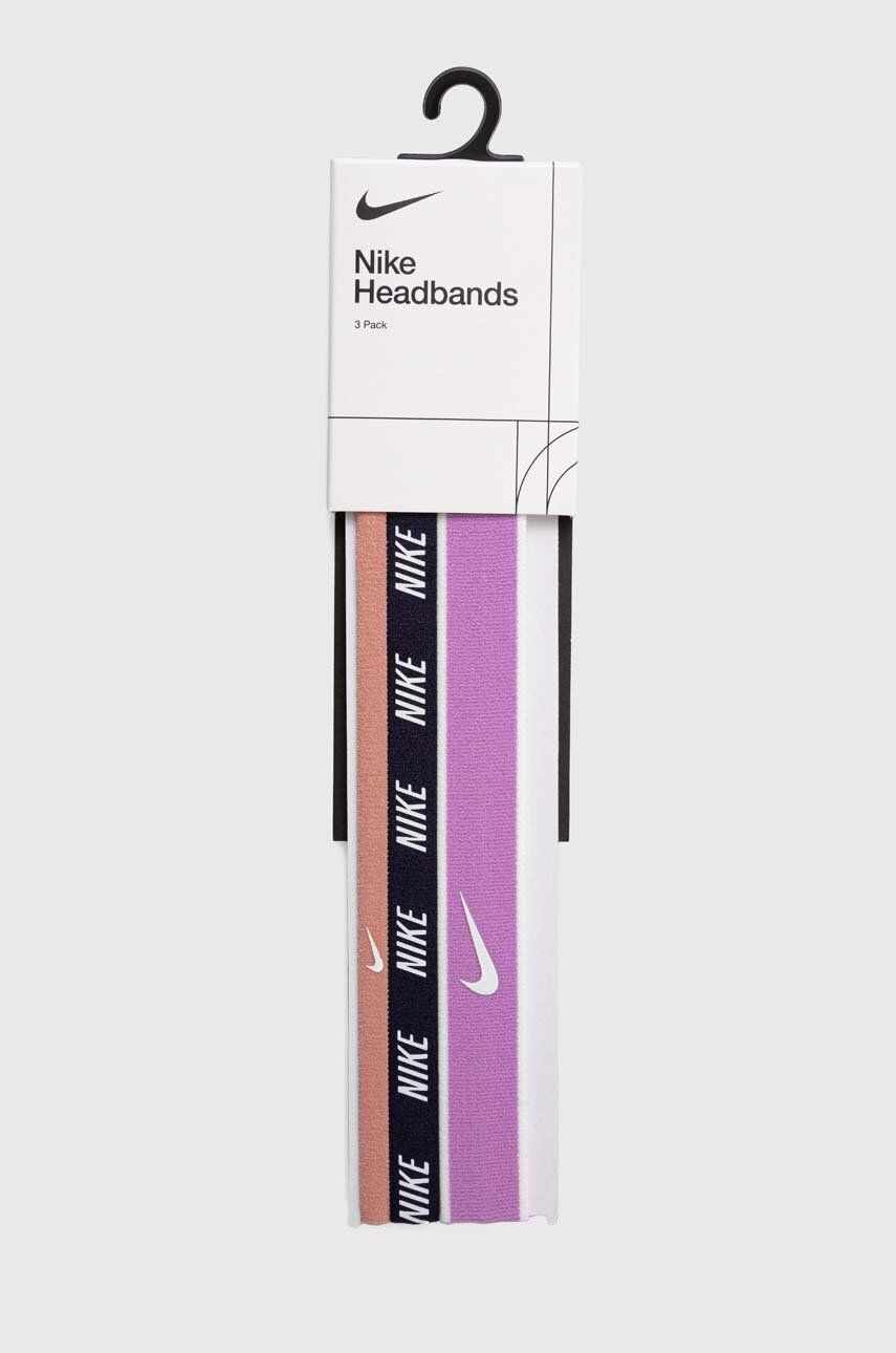 Nike bentita pentru cap 3-pack culoarea violet