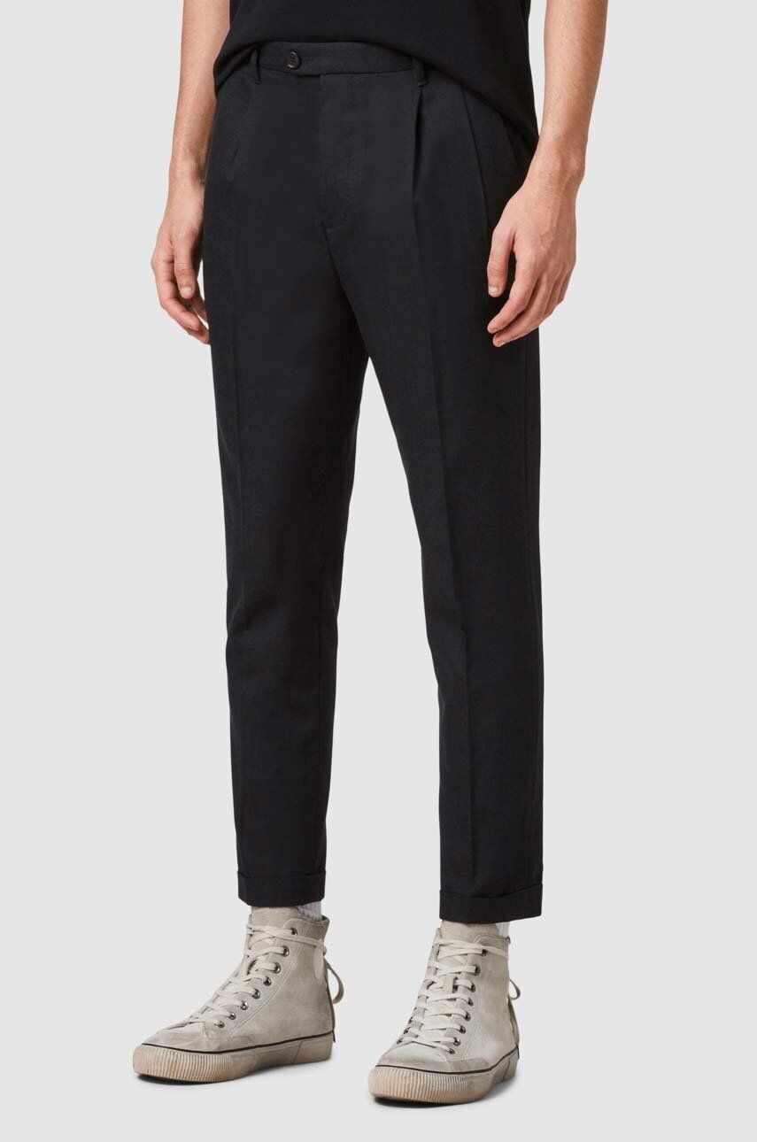 AllSaints pantaloni barbati, culoarea gri, cu fason cargo