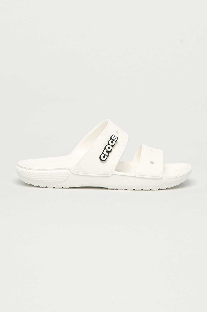 Crocs papuci Classic Crocs Sandal culoarea alb, 206761