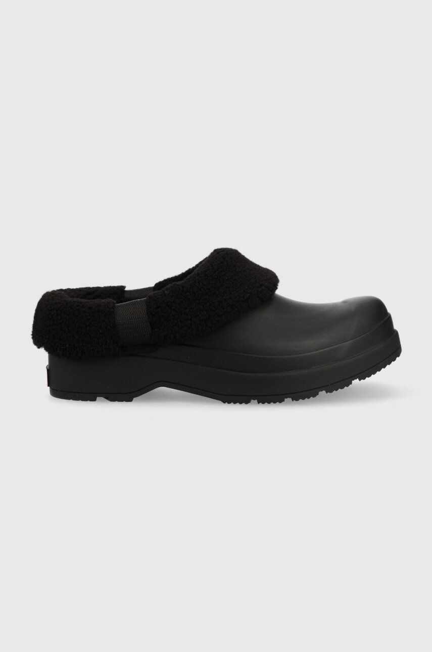 Hunter papuci de casa Play Insulatd Clog barbati, culoarea negru