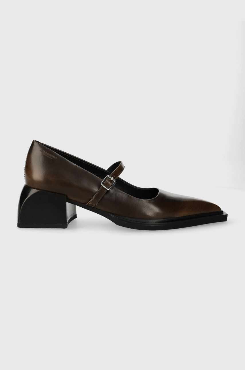 Vagabond Shoemakers pantofi de piele VIVIAN culoarea maro, cu toc drept, 5553.018.51