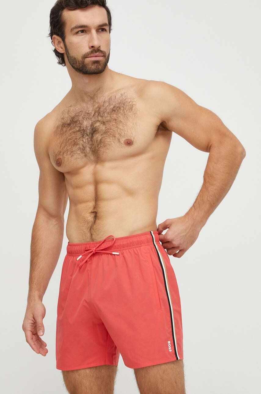 BOSS pantaloni scurti de baie culoarea rosu