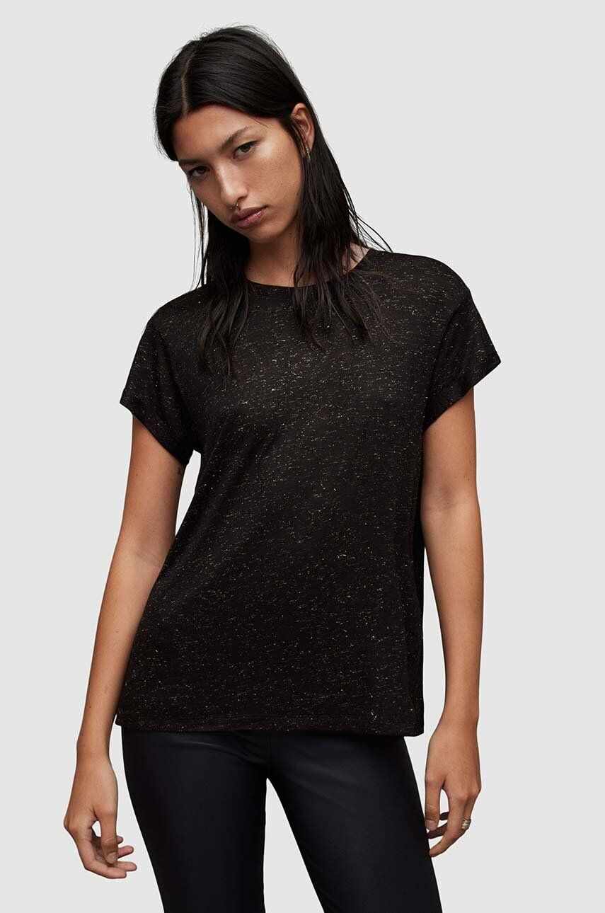 AllSaints tricou Anna femei, culoarea negru