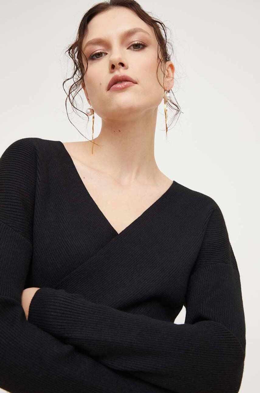 Answear Lab pulover de lana culoarea negru, light