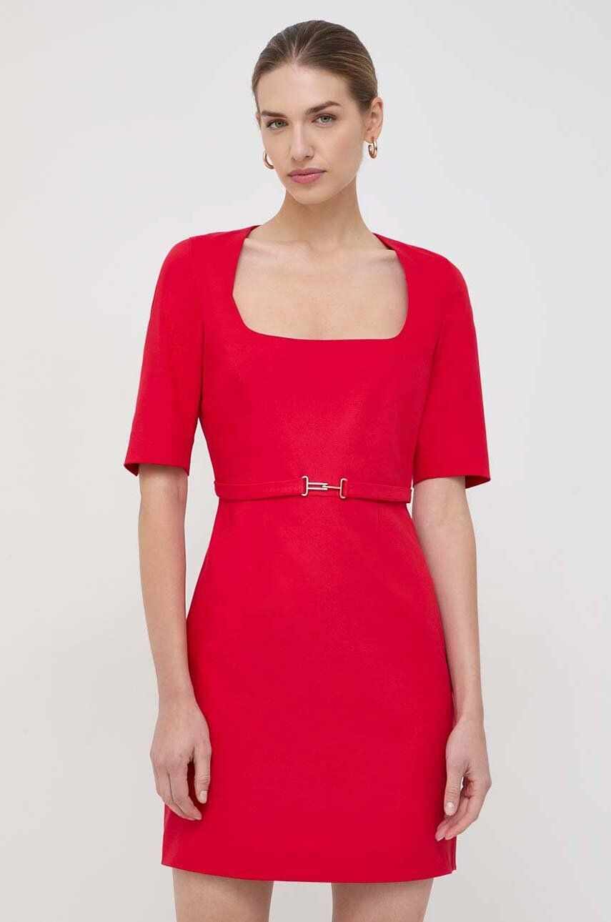 Morgan rochie culoarea rosu, mini, evazati