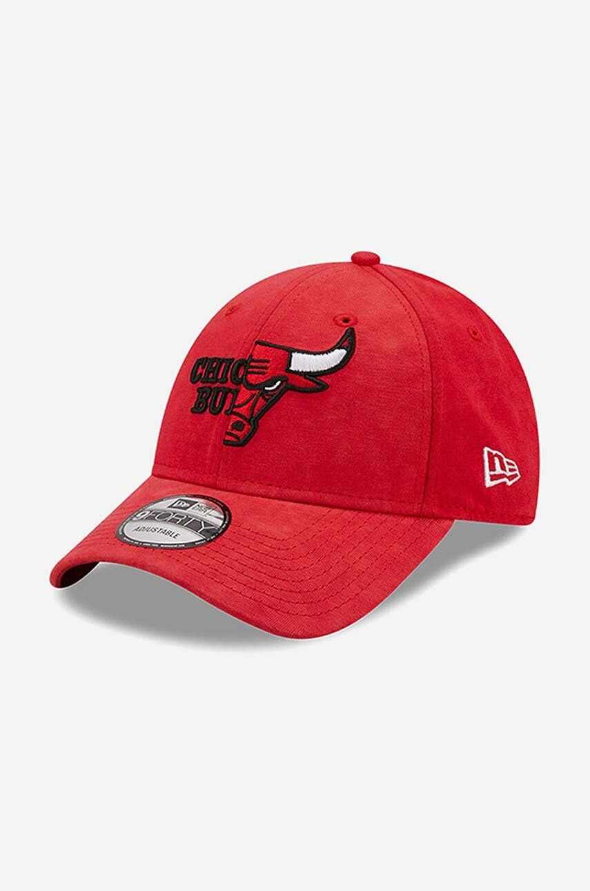 New Era șapcă de baseball din bumbac Washed Pack 940 Bulls culoarea rosu, cu imprimeu 60240445-red