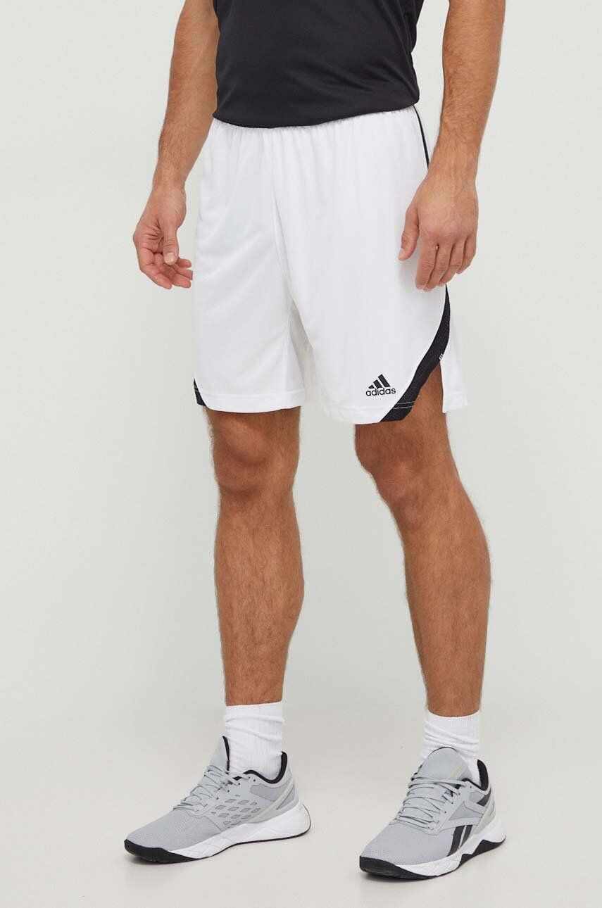 adidas Performance pantaloni scurți de antrenament Icon Squad culoarea alb