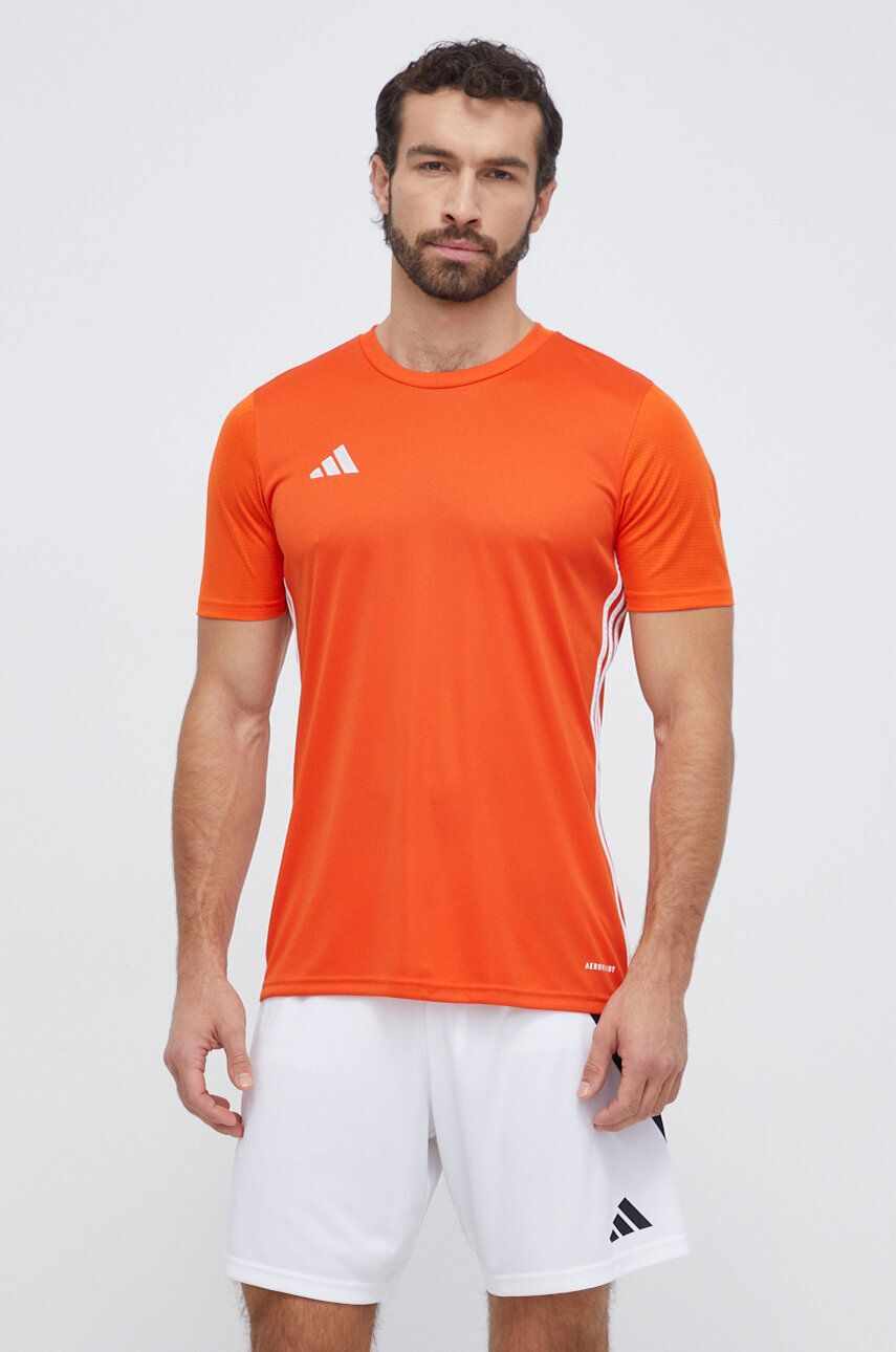 adidas Performance tricou de antrenament Tabela 23 culoarea portocaliu, cu imprimeu