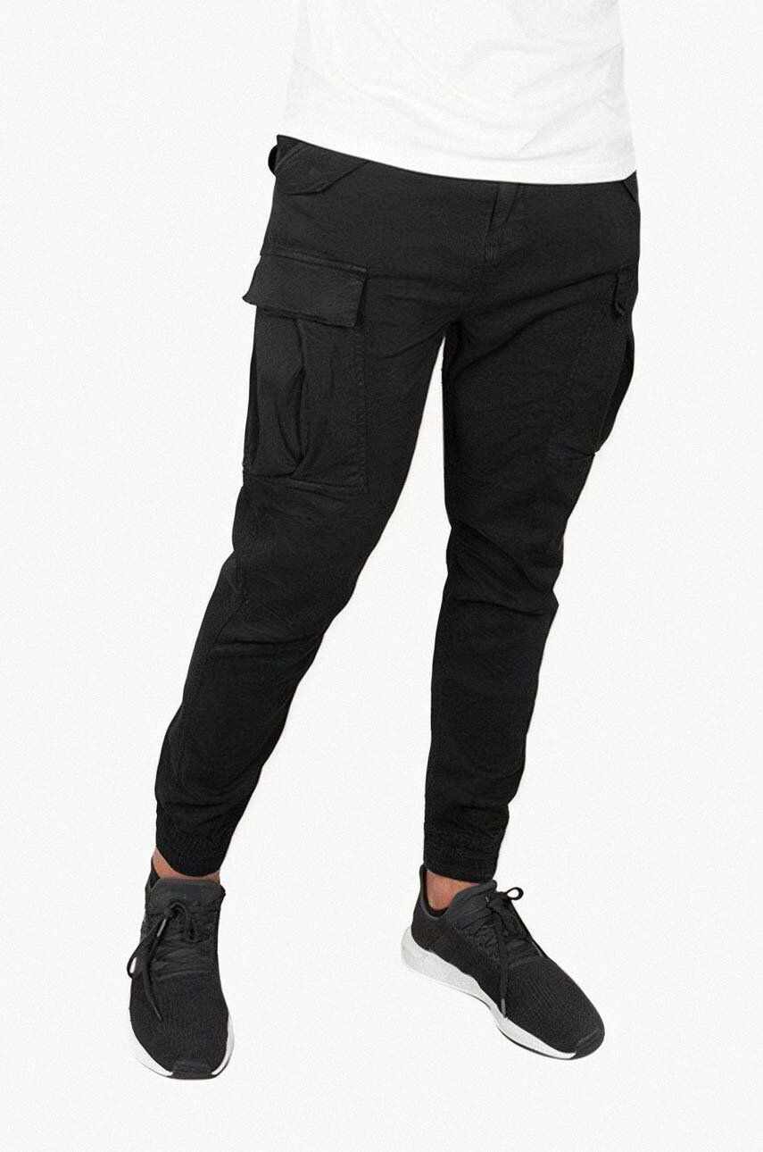 Alpha Industries pantaloni de bumbac Airman Pant culoarea negru 188201.03-black