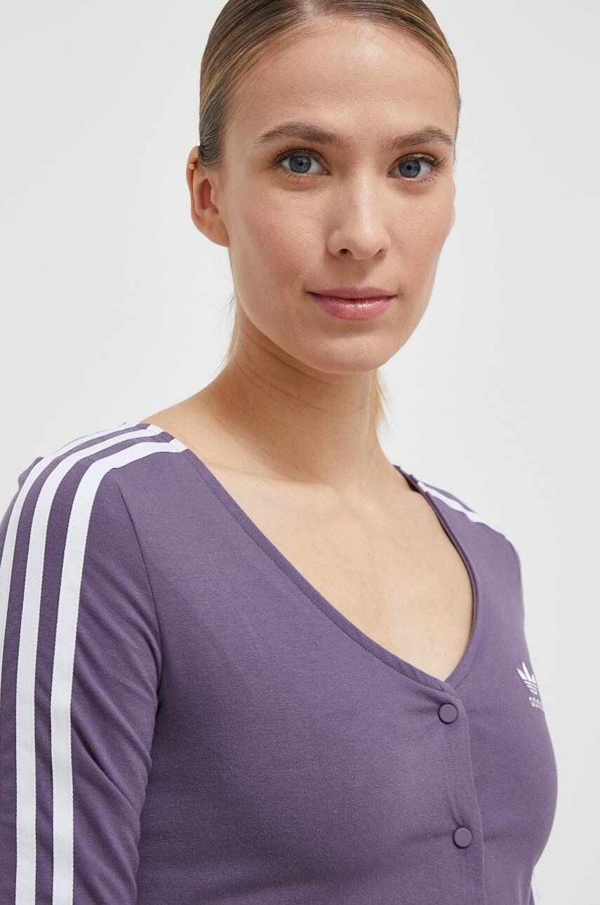 adidas Originals longsleeve femei, culoarea violet