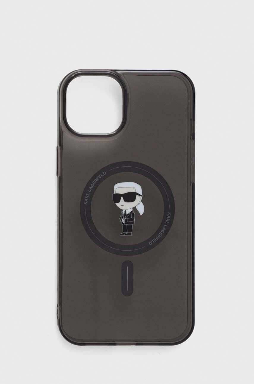 Karl Lagerfeld Husă pentru telefon iPhone 15 Plus 6.7 culoarea negru