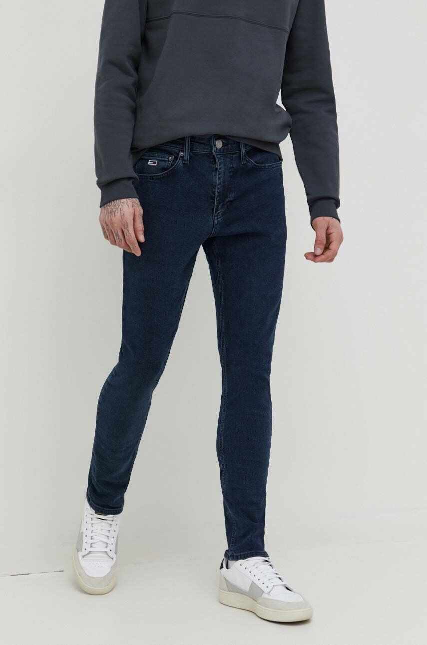 Tommy Jeans jeansi Scantony barbati, culoarea albastru marin