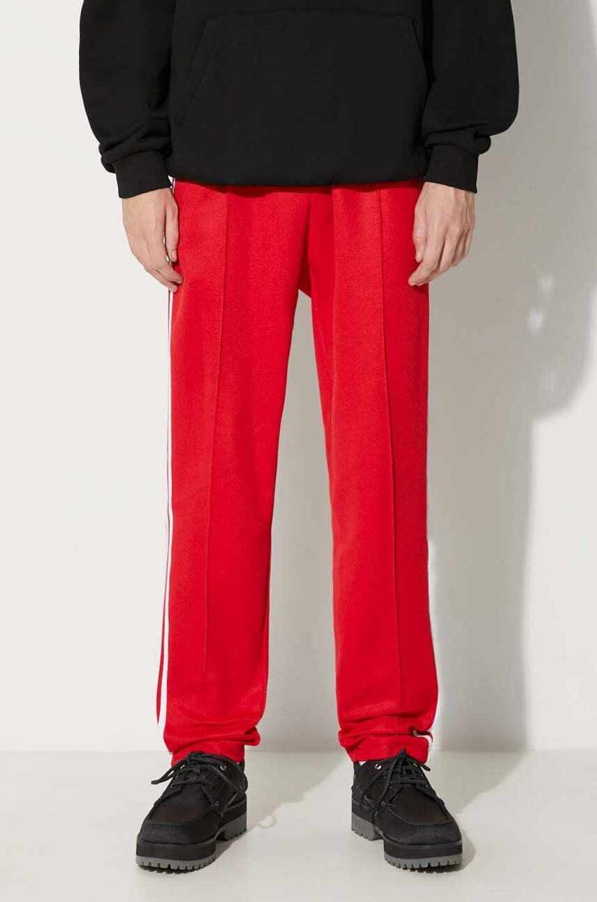 adidas Originals pantaloni de trening Adicolor Classics Beckenbauer culoarea rosu, cu imprimeu, IM4547
