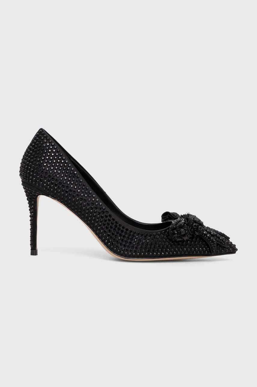 Kurt Geiger London pantofi cu toc Belgravia 85 Crystal Bow Drc culoarea negru, 1288500759