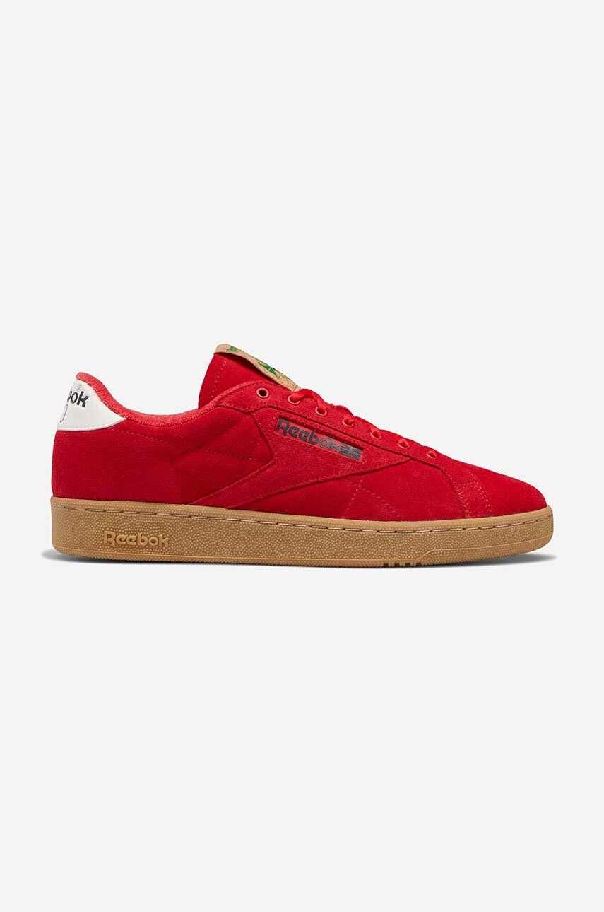 Reebok Classic sneakers din piele întoarsă C Grounds culoarea rosu, GV6954 GV6954-red