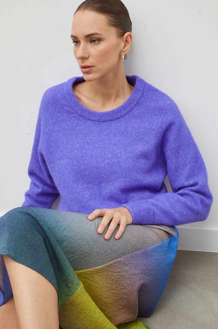 Samsoe Samsoe pulover de lana femei, culoarea violet, light