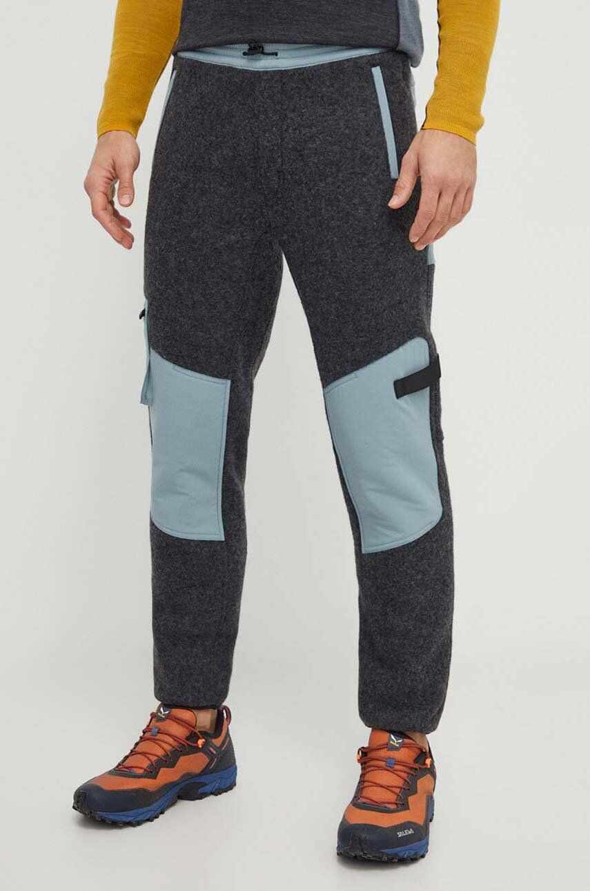 Smartwool pantaloni de exterior Hudson culoarea gri, modelator