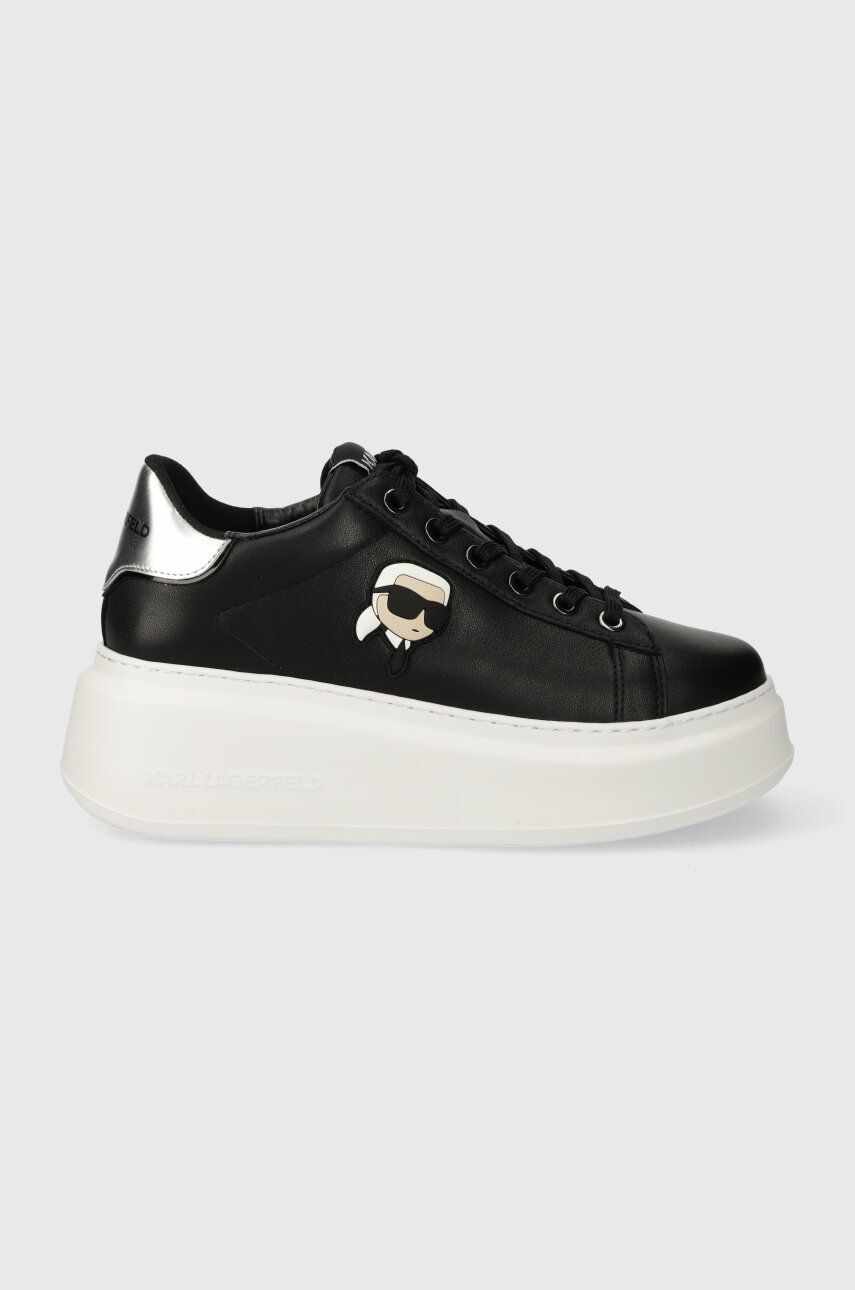 Karl Lagerfeld sneakers din piele ANAKAPRI culoarea negru, KL63530N
