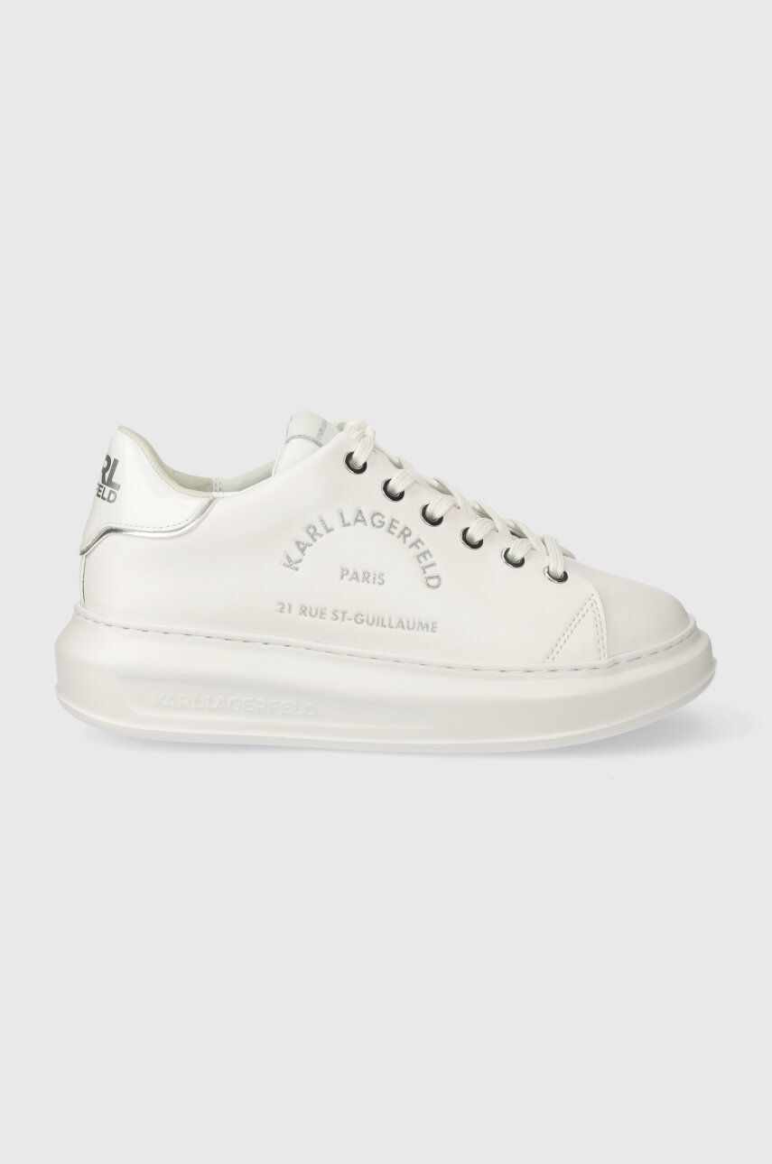 Karl Lagerfeld sneakers din piele KAPRI culoarea alb, KL62539F
