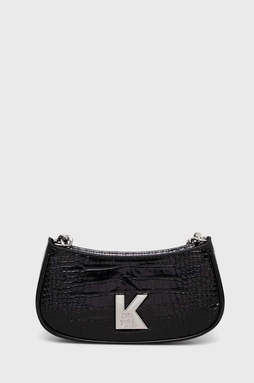 Karl Lagerfeld poseta culoarea negru