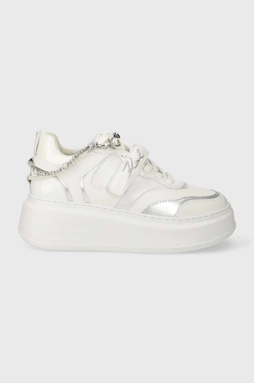 Karl Lagerfeld sneakers din piele ANAKAPRI culoarea alb, KL63544