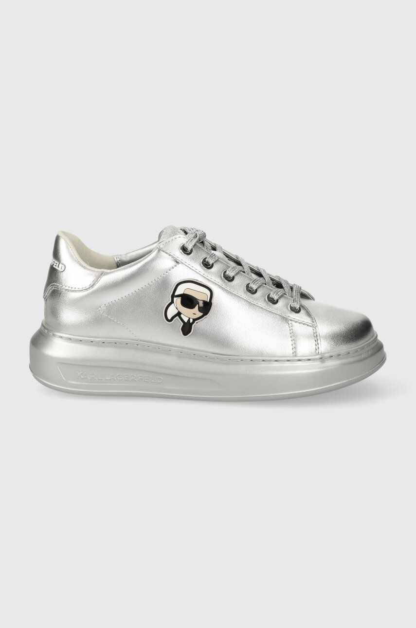 Karl Lagerfeld sneakers din piele KAPRI culoarea argintiu, KL62531M