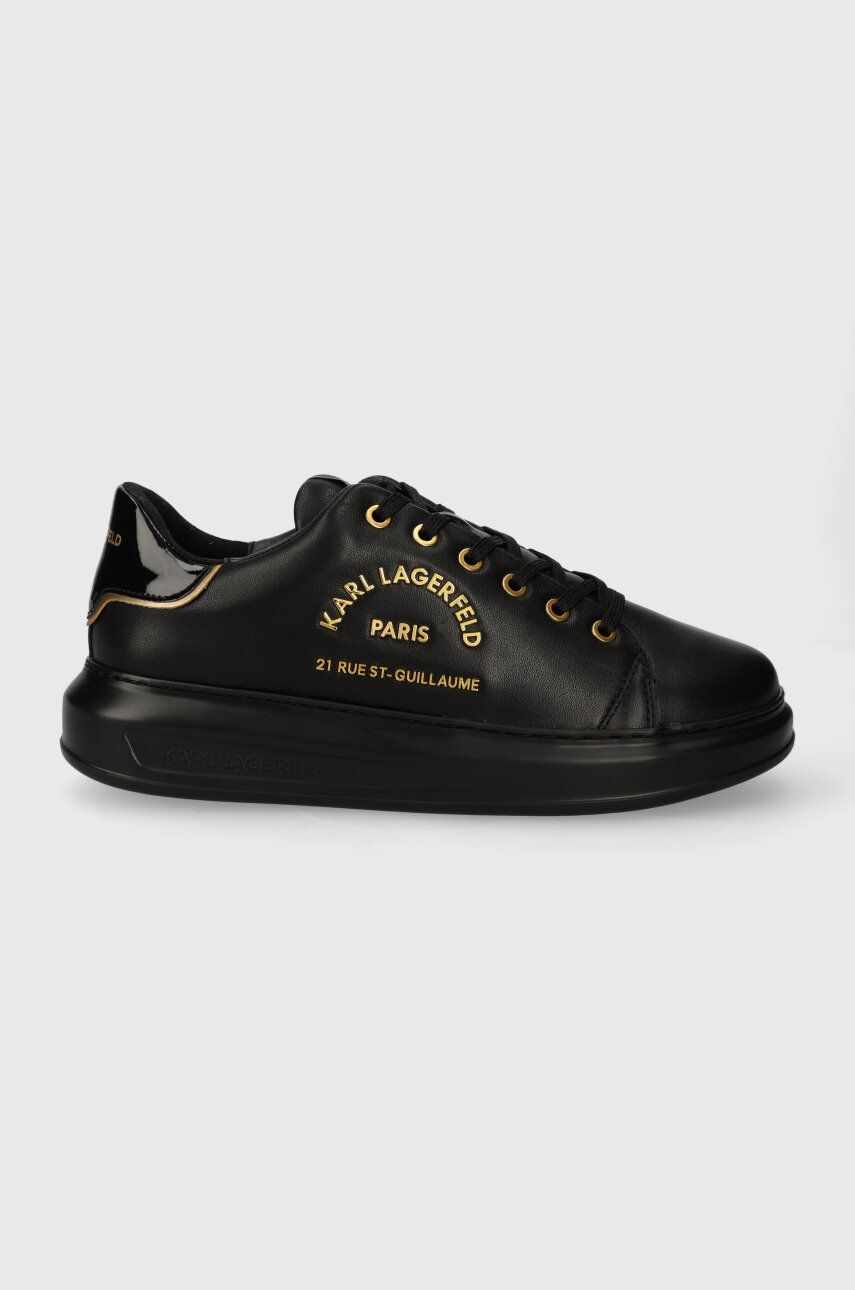 Karl Lagerfeld sneakers din piele KAPRI MENS culoarea negru, KL52539