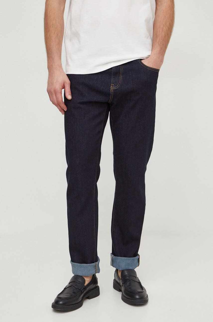 Armani Exchange jeansi barbati, culoarea albastru marin