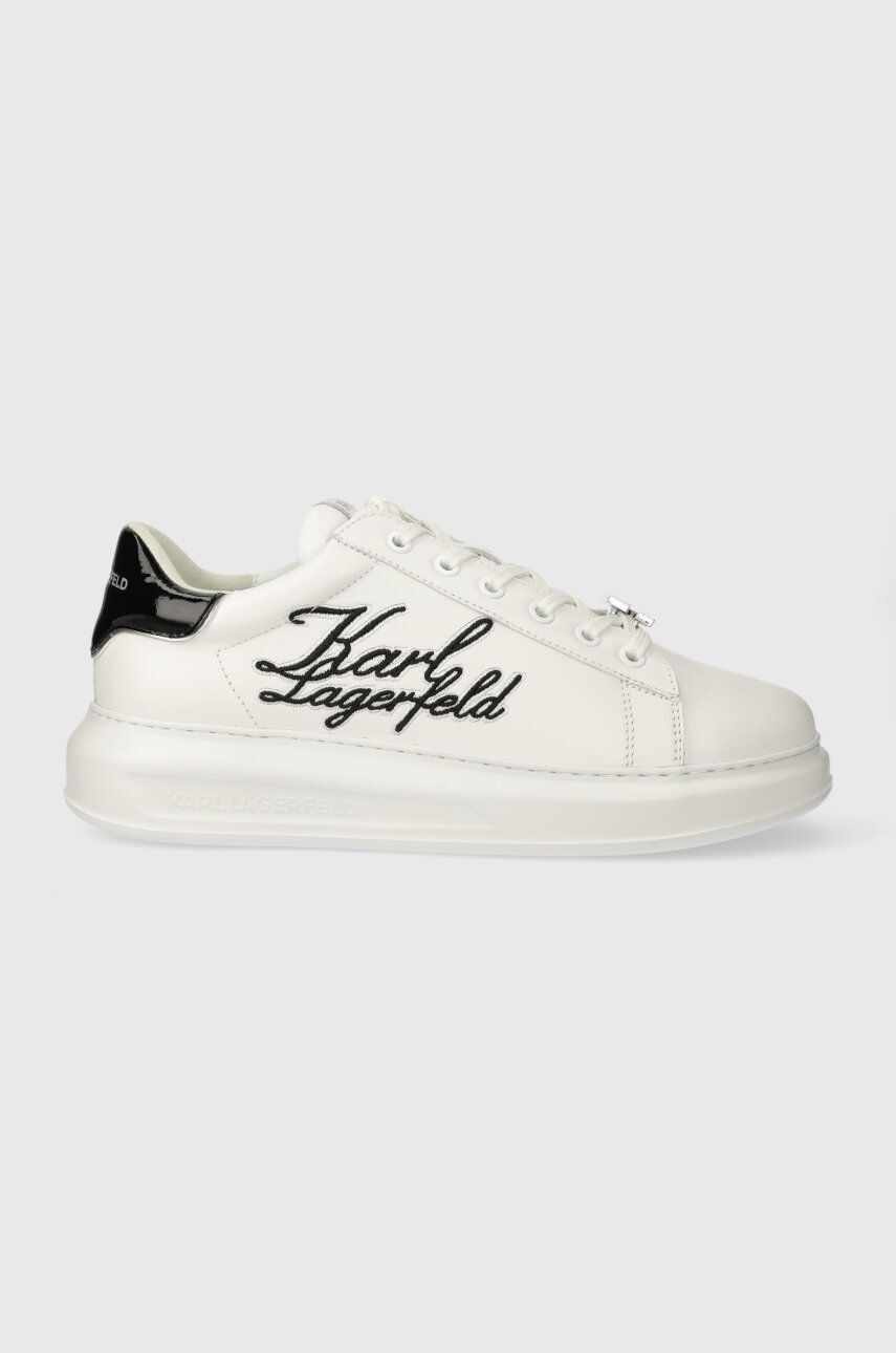 Karl Lagerfeld sneakers din piele KAPRI MENS culoarea alb, KL52510S