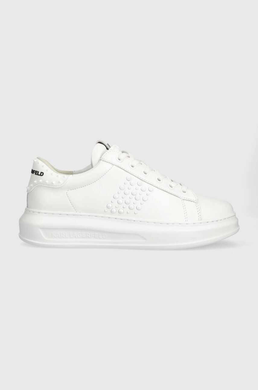 Karl Lagerfeld sneakers din piele KAPRI MENS culoarea alb, KL52574