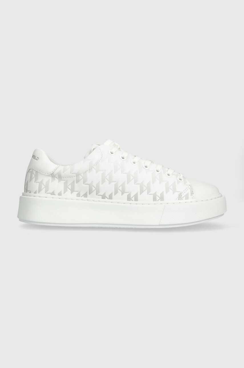 Karl Lagerfeld sneakers din piele MAXI KUP culoarea alb, KL52224