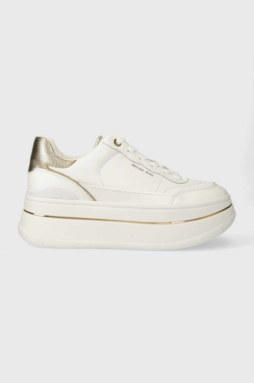 MICHAEL Michael Kors sneakers din piele Hayes culoarea alb, 43R4HYFS2L
