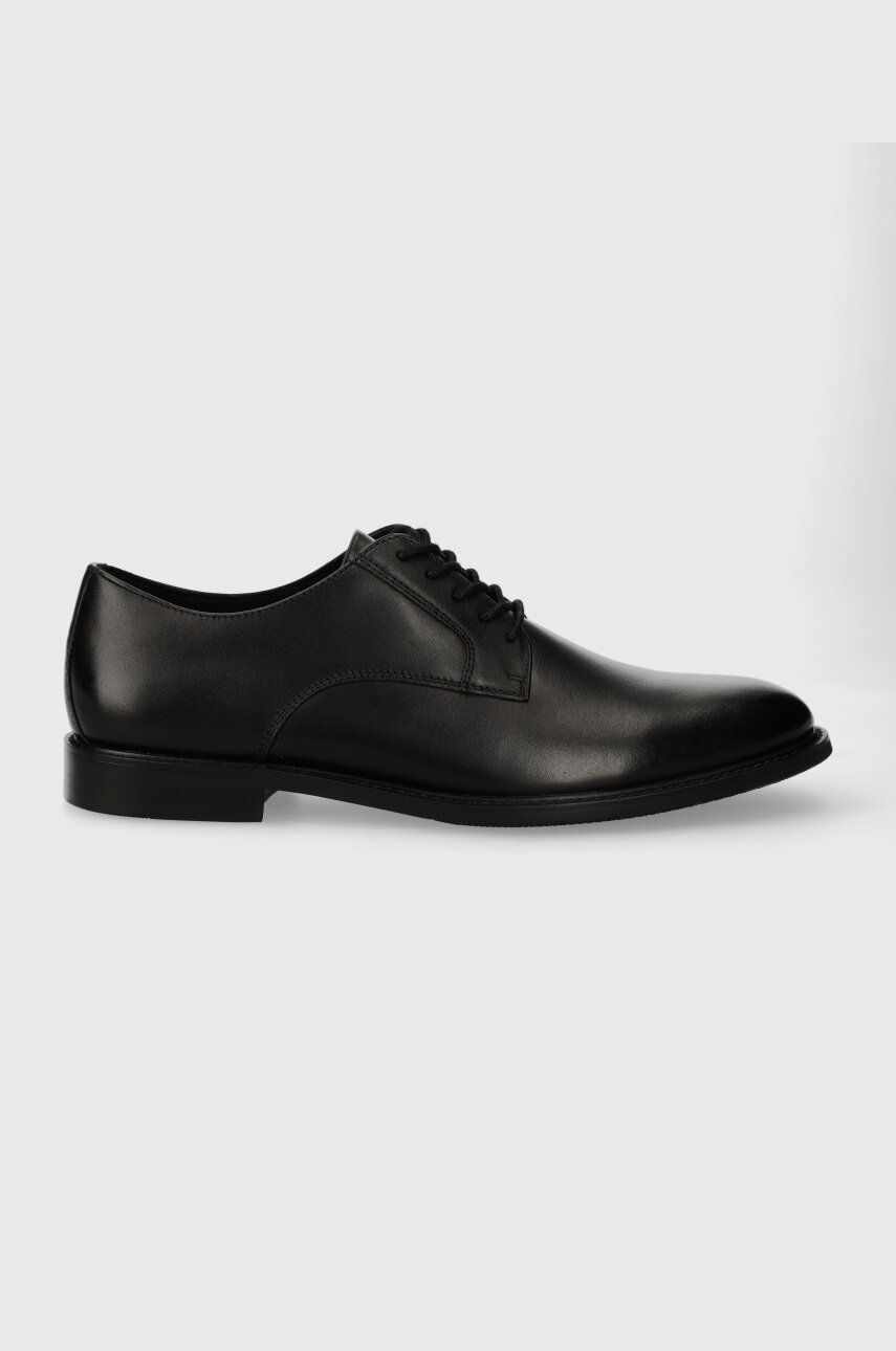 Aldo pantofi de piele HANFORDD barbati, culoarea negru