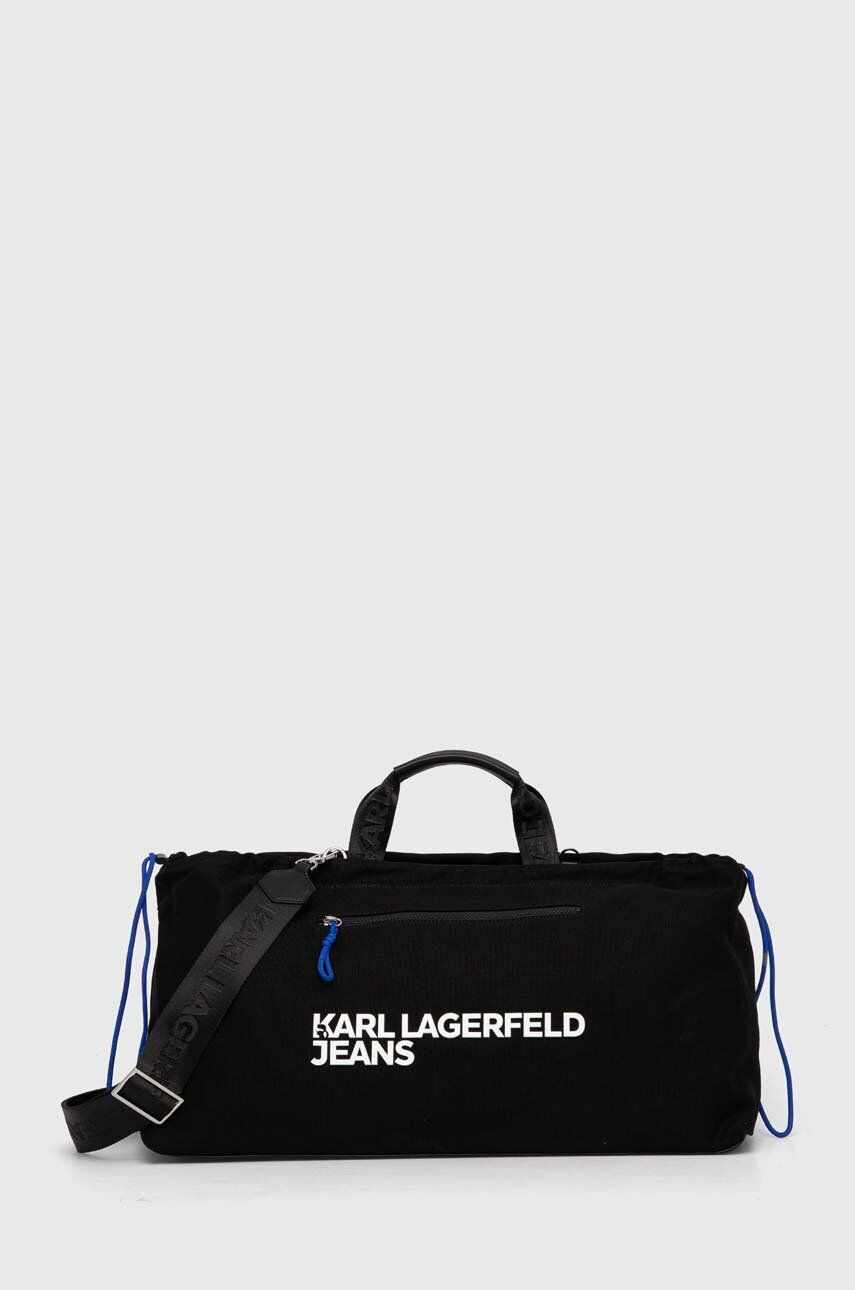 Karl Lagerfeld Jeans geanta de bumbac culoarea negru