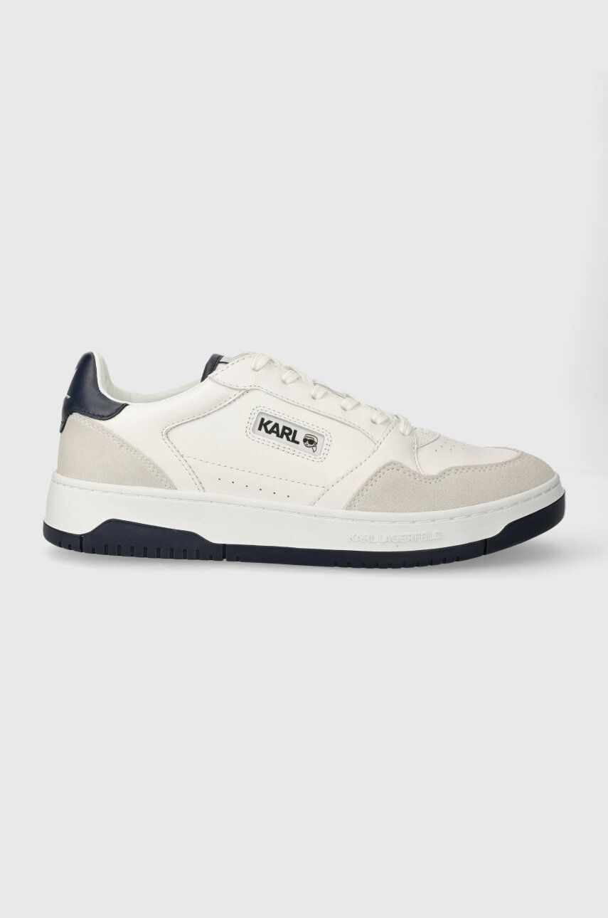 Karl Lagerfeld sneakers din piele KREW KL culoarea alb, KL53024A