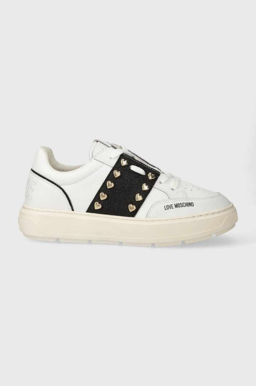 Love Moschino sneakers culoarea alb, JA15284G1IJC510A