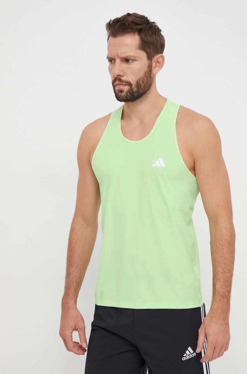 adidas Performance tricou de alergare Own The Run culoarea verde
