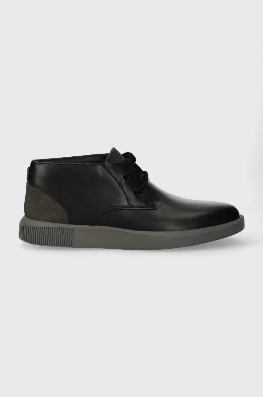 Camper pantofi de piele Bill barbati, culoarea negru, K300235.032