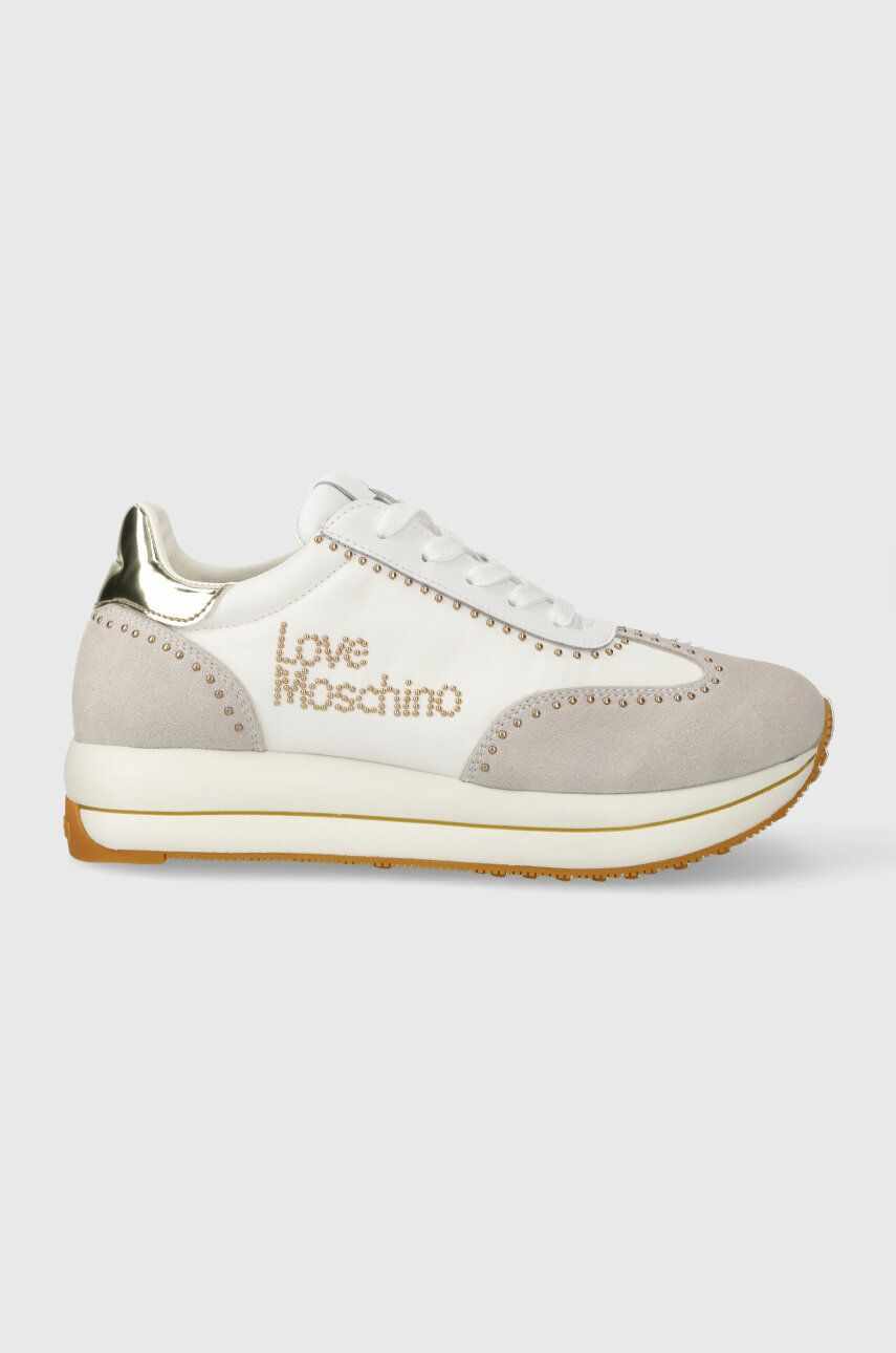 Love Moschino sneakers culoarea alb, JA15054G1IIND10A