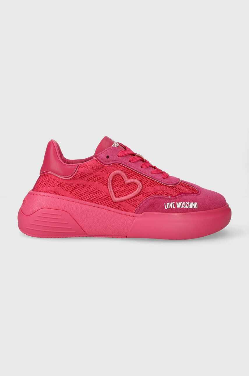 Love Moschino sneakers culoarea roz, JA15415G1IIY960B
