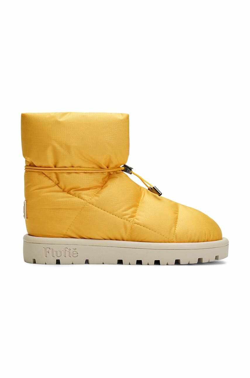 Flufie cizme de iarna Macaron culoarea galben